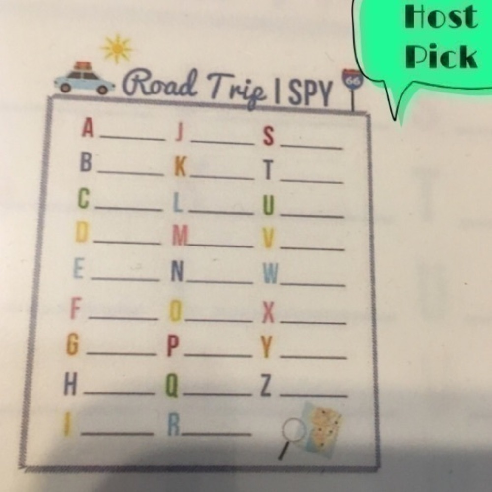Road Trip I Spy notepad